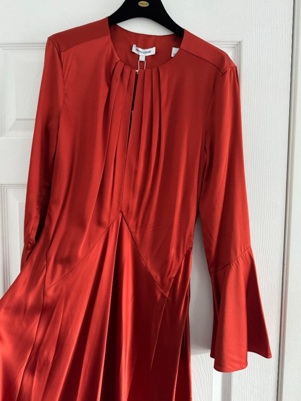 NWT Veronica Beard "Ezri" Satin Dress in Red, size 6 - Picture 8 of 13